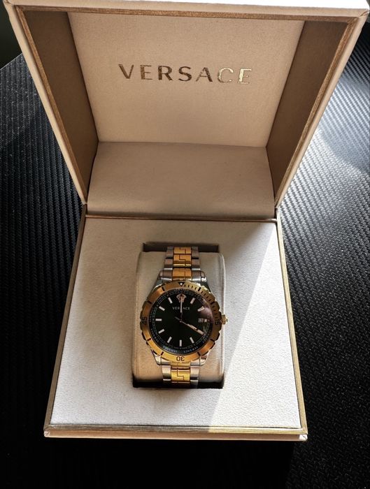 Zegarek męski Versace Hellenyium złoty srebrny