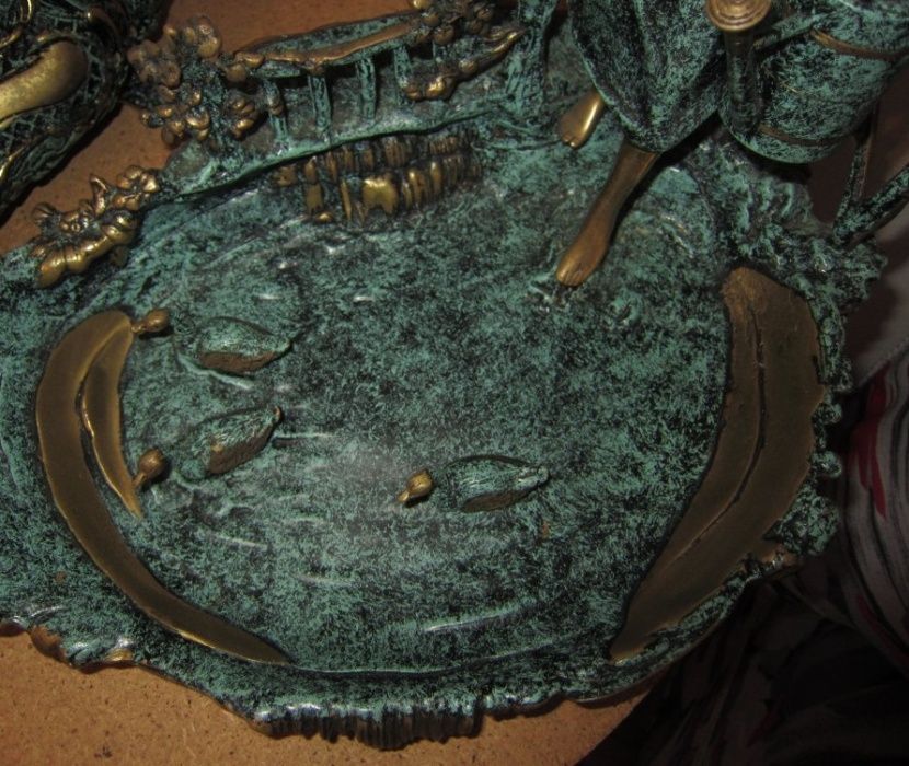 Conjunto de Pato 30 cm porta Flores+Mulher a regar 40 cm+Floreira 40