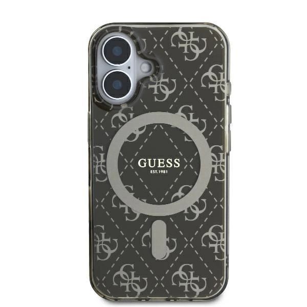 Etui Guess Iml 4G Background Magsafe Na Iphone 16 Plus - Brązowe