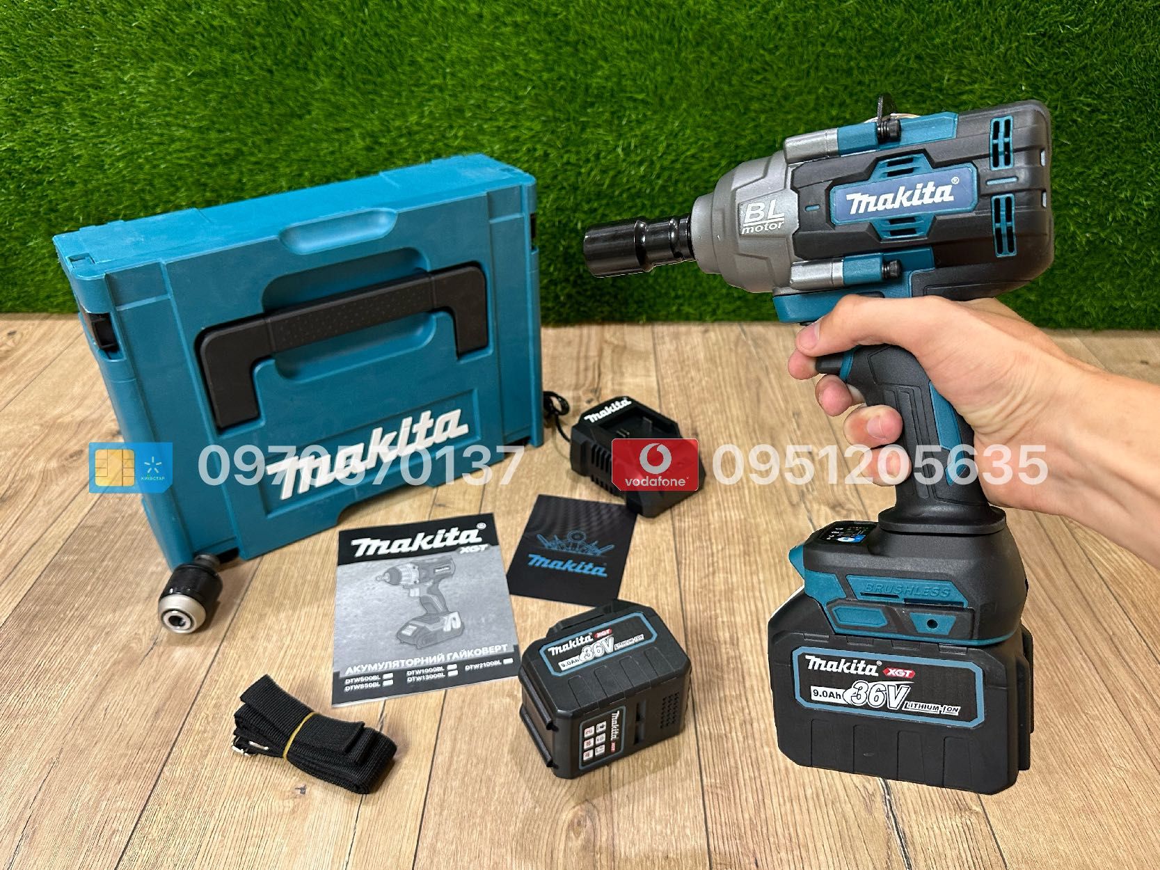 Акумуляторний Гайковерт Makita DTW1002 36V 9Ah підходить для СТО