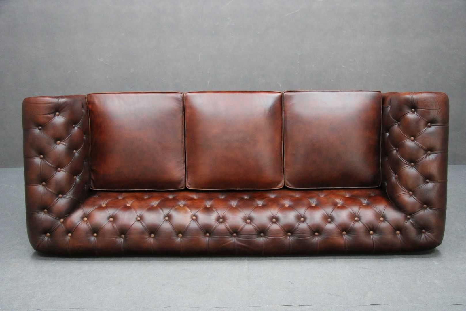 Sofa skórzana Chesterfield wypoczynek skóra naturalna BGM24.pl B 6268