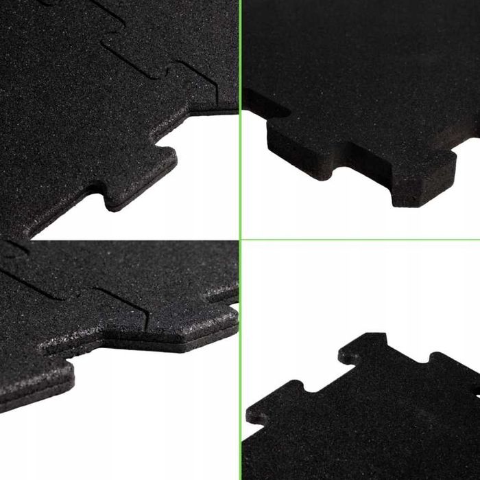 PUZZLE do siłowni 20 mm CZARNA MATA pod SPRZĘT 102x102cm 2 sztuki