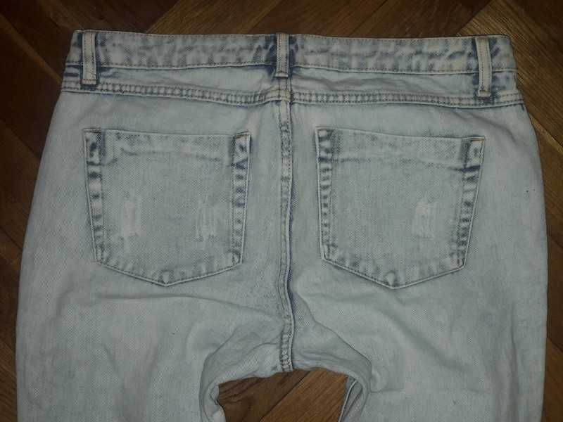 Spodnie boyfriend Denim przetarcia jeans L