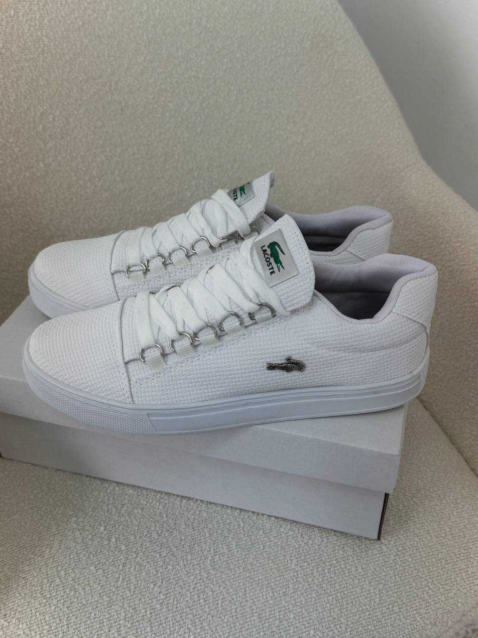 Чоловічі кросівки Lacoste білі кеди Лакоста