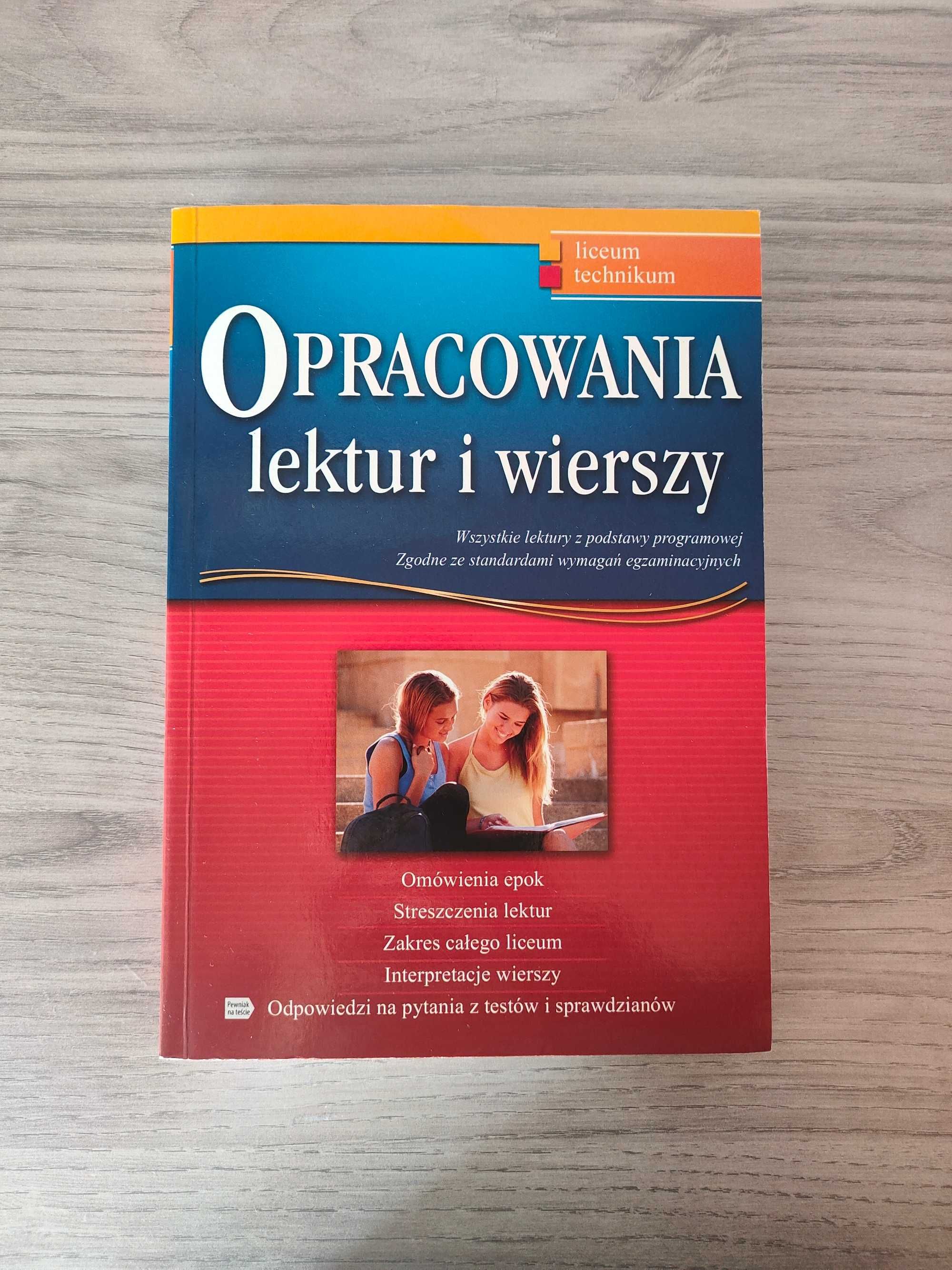 Opracowania lektur i wierszy dla liceum i technikum