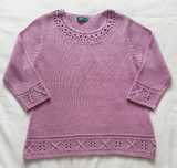 Liliowy sweter oversize