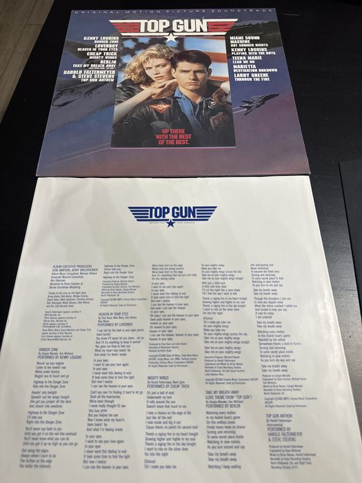 Top Gun Orginal Motion Picture Soundtrack 1986 winyl