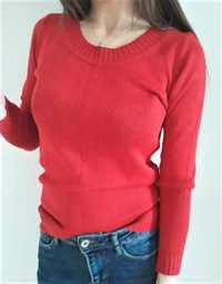 Czerwony malinowy sweter damski Terranova S 36