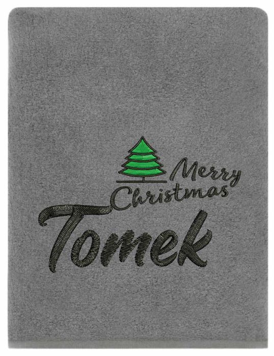 Ręcznik Na Święta 100/50 Haft Imię Prezent Na Gwiazdkę Mikołaj 500gr