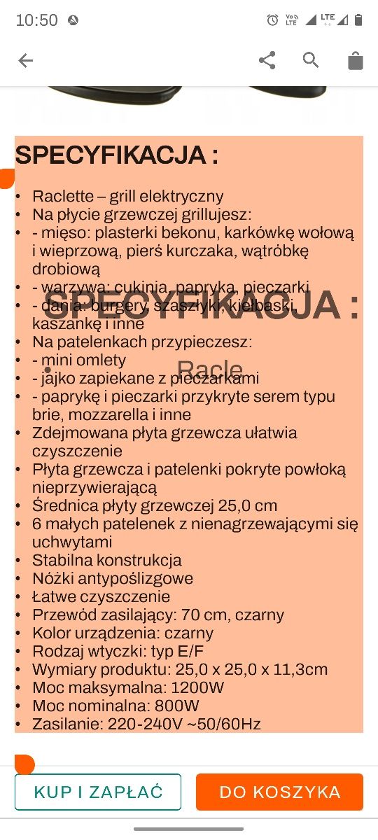 Sprzedam grill elektryczny