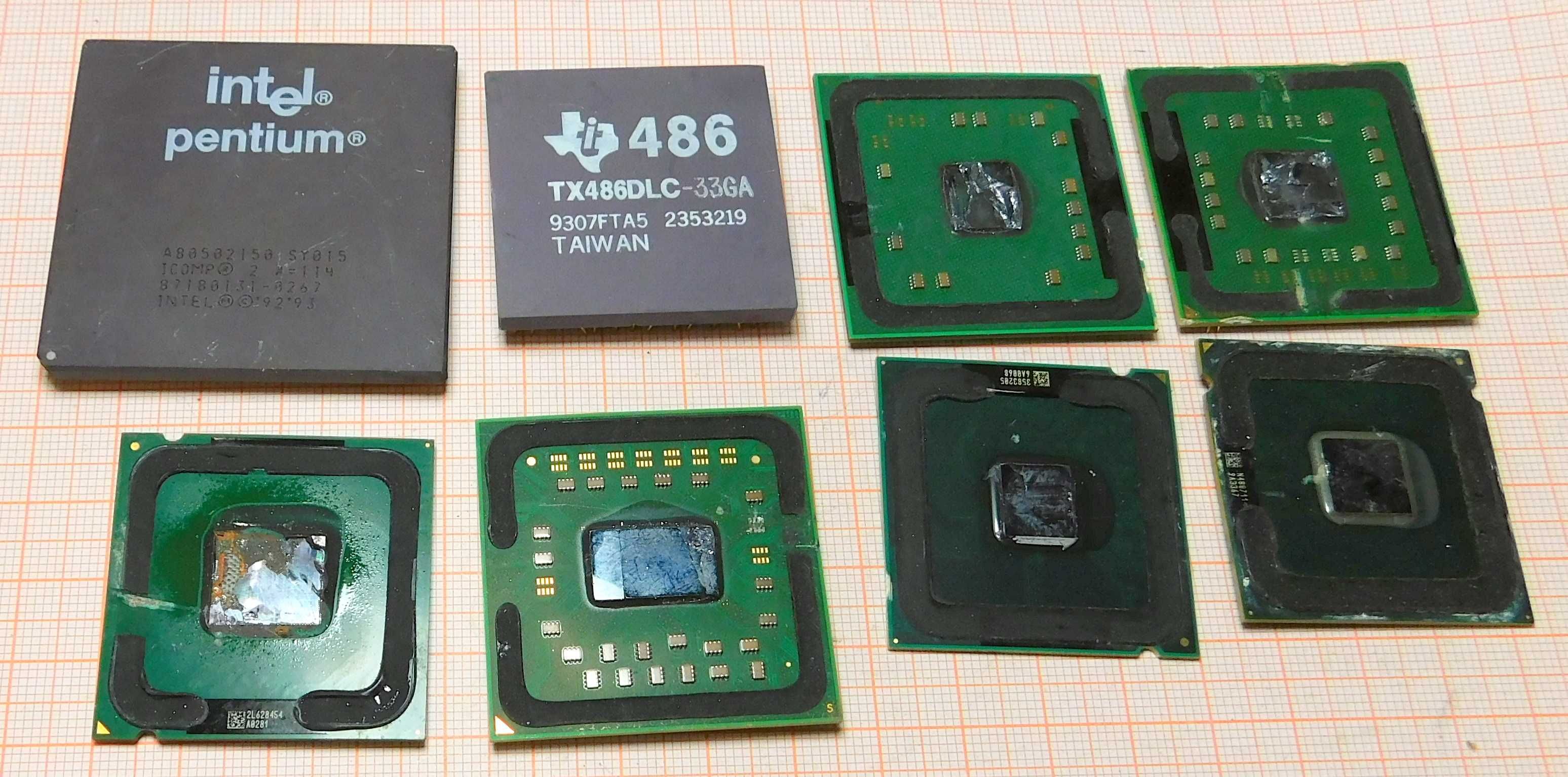 Części elektroniczne procesor złocone ok 85g odzysk [038]