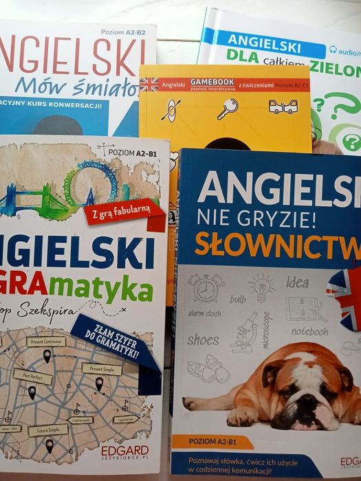 Zestaw 9 książek do nauki języka angielskiego
