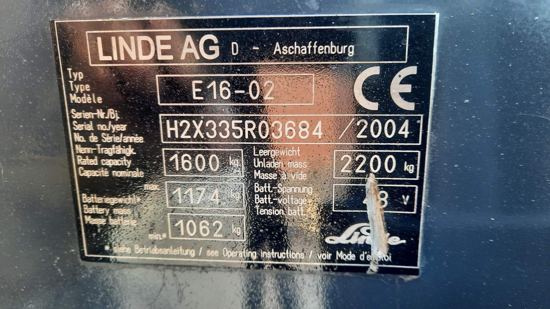 Wózek widłowy elektryczny Linde E16-02