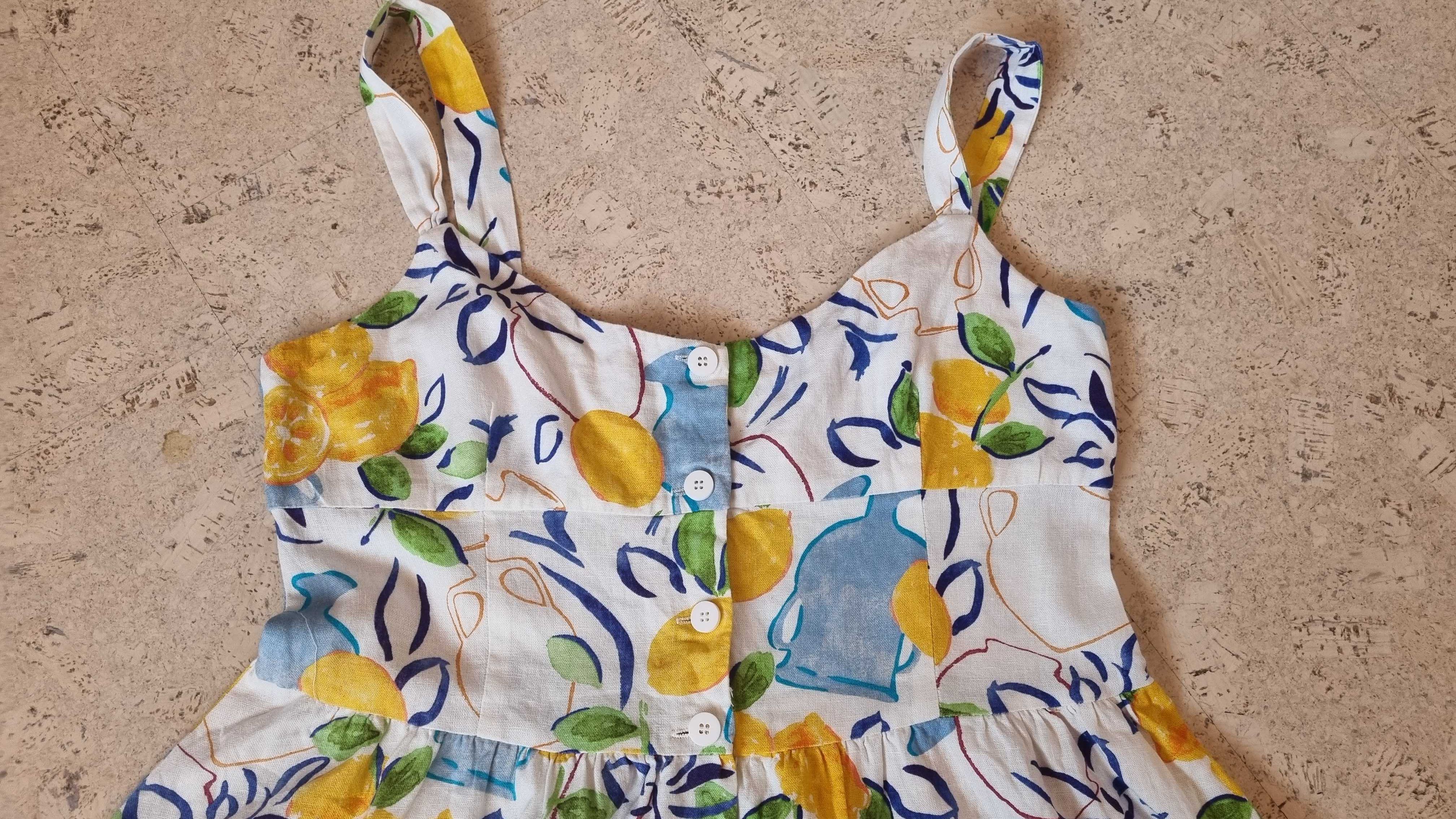 Платье сарафан Zara р. L , лен