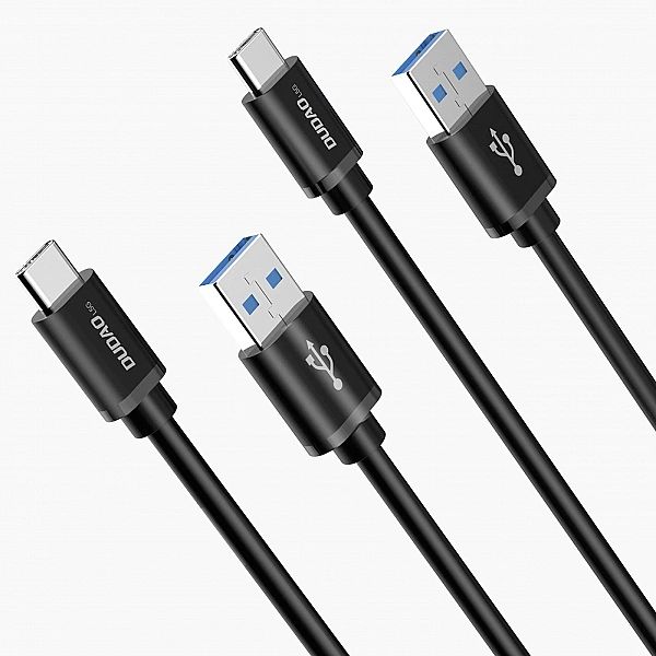 Dudao kabel przewód USB - USB Typ C Super Fast Charge 1 m czarny (L5G-