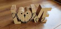VOX napis LOVE 3D figurka dekoracja drewno