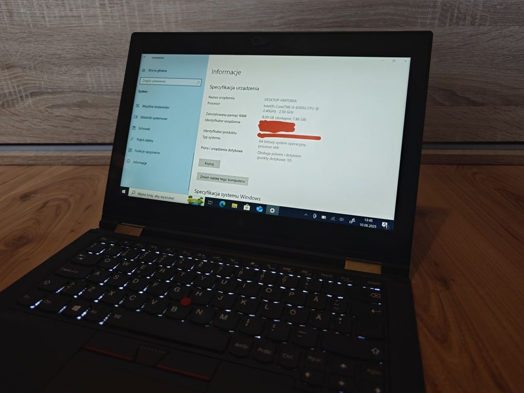 Lenovo ThinkPad Yoga 260, i5-6300U, 8GB RAM, 240GB SSD, dotyk Full HD