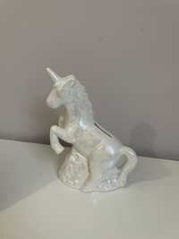 Skarbonka figura figurka jednorożec ozdoba ceramiczna