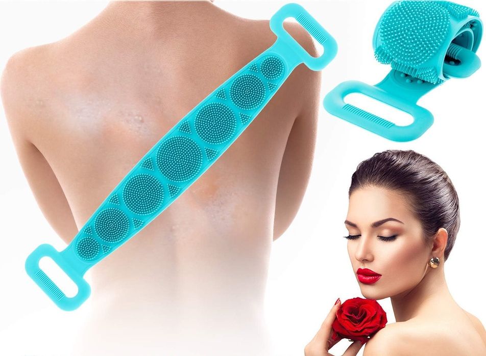 Myjka Do Mycia Pleców Masażer Silikonowy Dwustronna Do Pleców Ciała