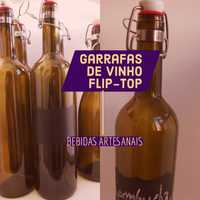 2 Garrafas de vinho recicladas para Kombucha, Craft Beer, 75cl