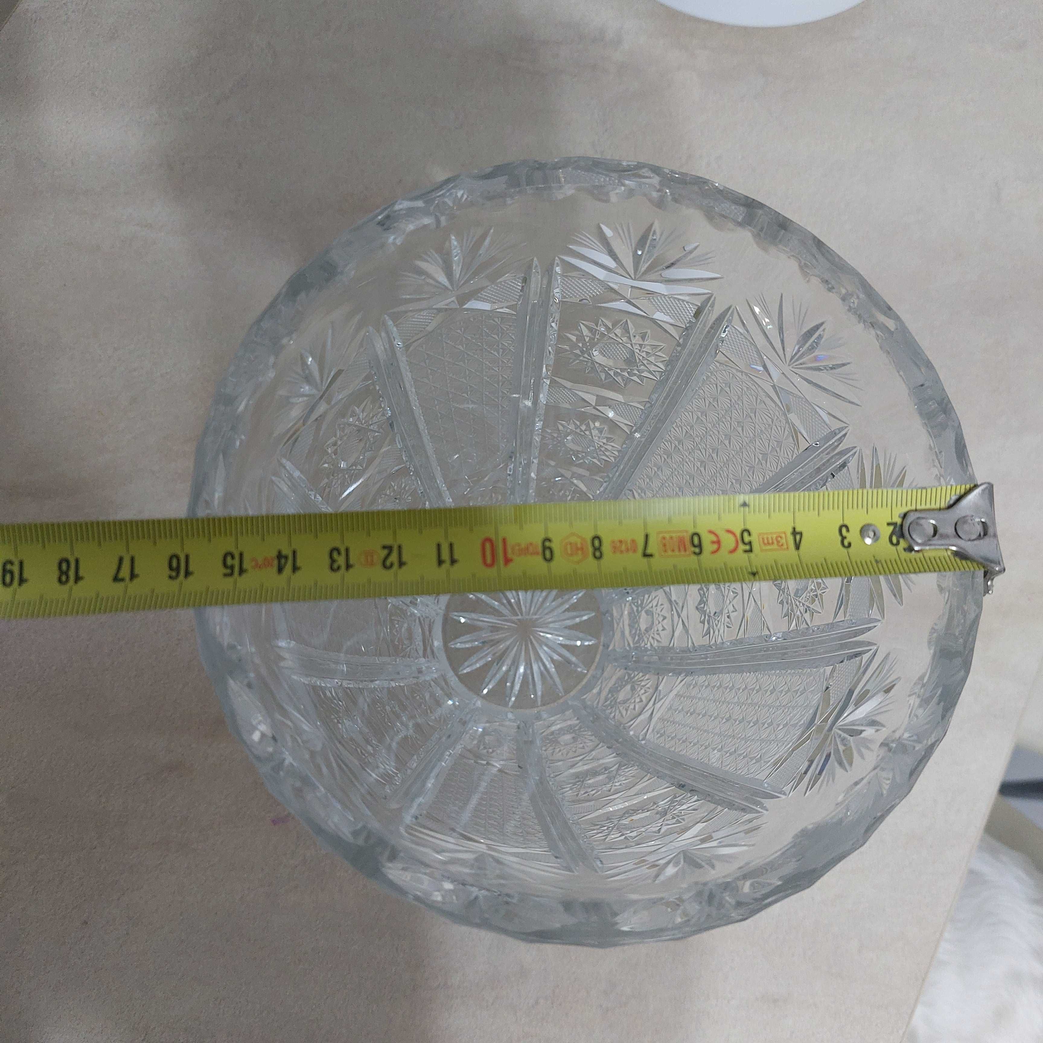 Wazon krysztalowy krysztal 25cm duzy PRL