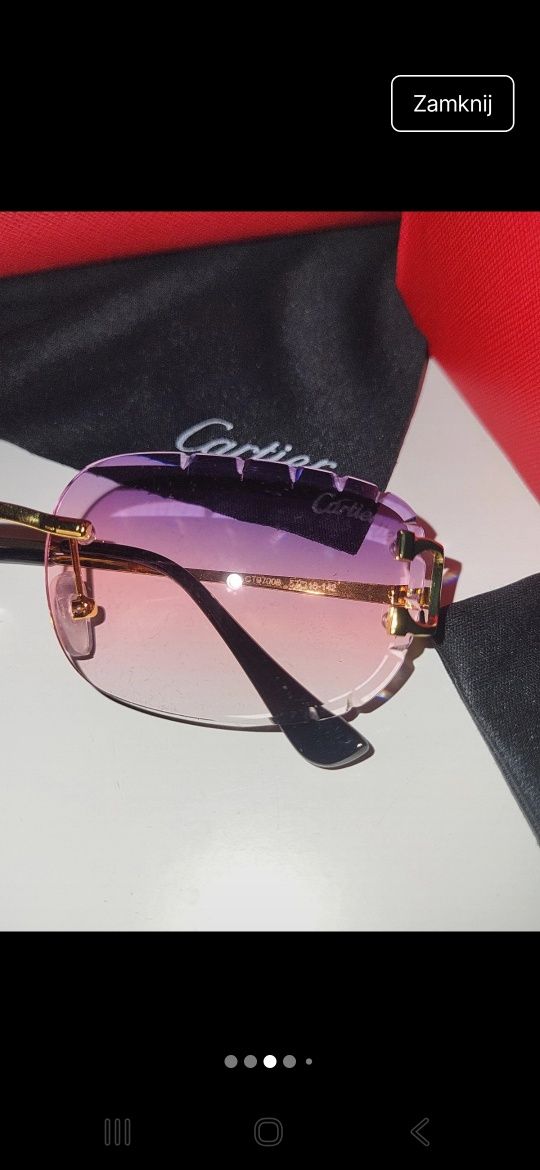 Okulary Cartier oryginalne z etui I wszystkimi akcesoriami