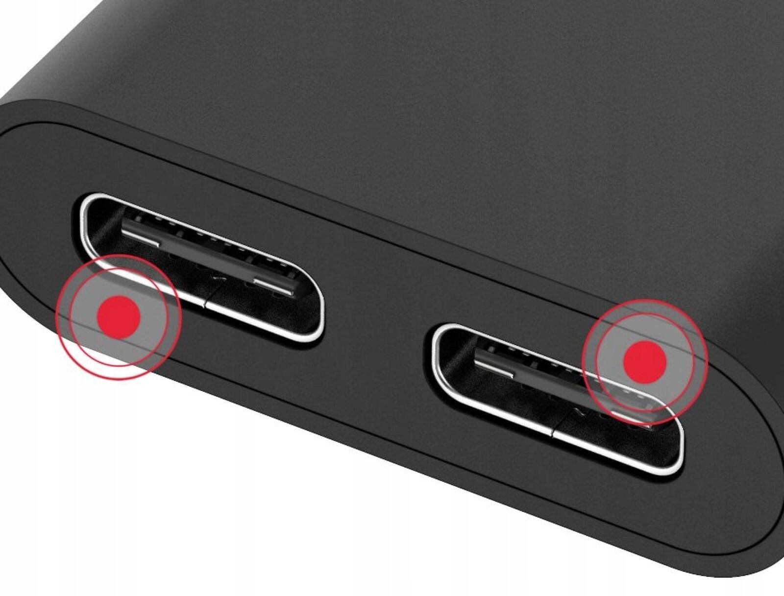Hama Adapter Usb-C Do 2 X Usb-C Ładowanie + Audio