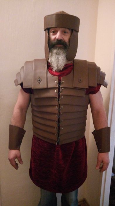 Zbroja Rzymska lorica segmentata uszyta ze sztucznej skóry