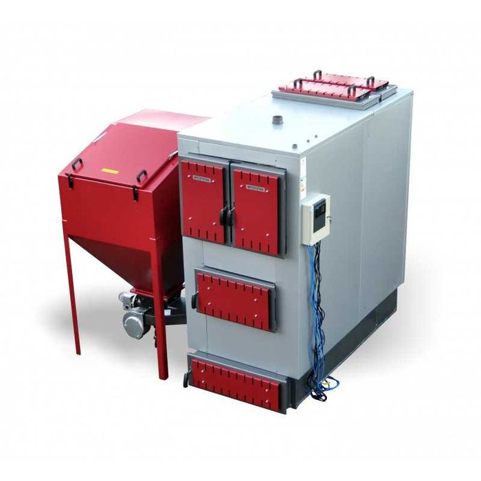 Kocioł z podajnikiem na ekogroszek 150kW wydajny 1700m2 ECODESIGN