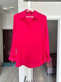 Блуза з пірʼям  рожева від Zara