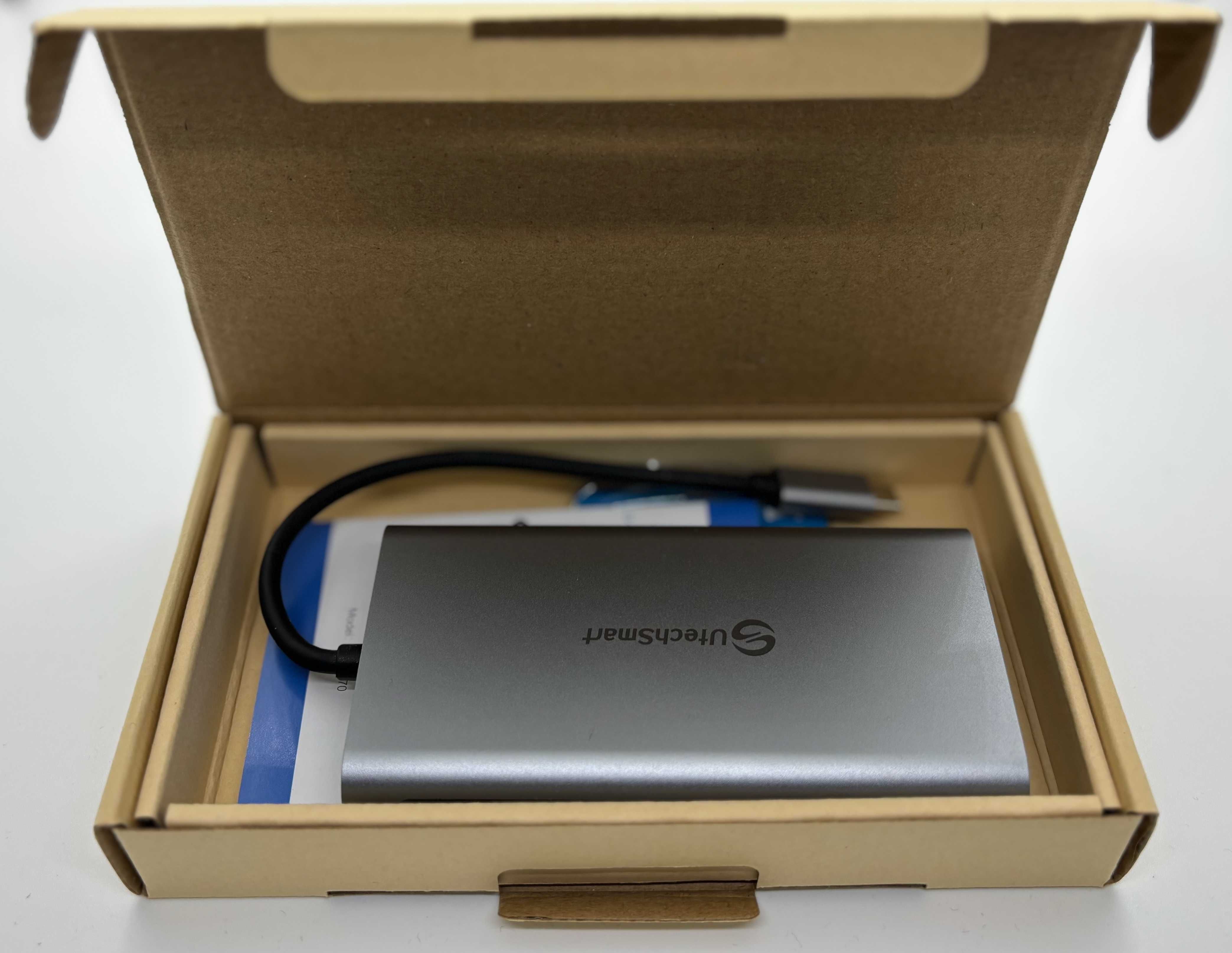 Hub USB C, UtechSmart 11 em 1, três ecrãs com 2 4K HDMI