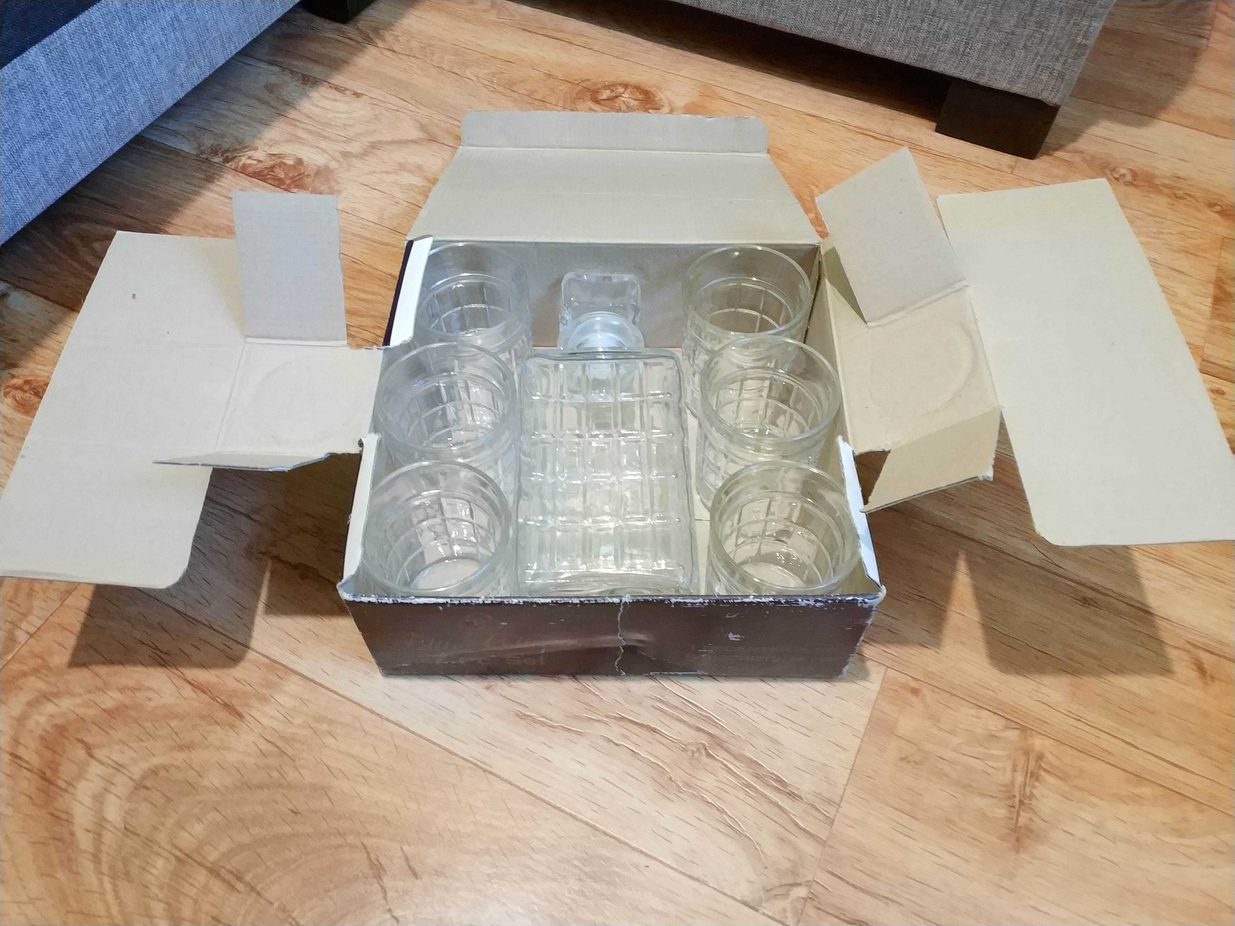 Karafka zestaw szklanki 6szt elite collection made in italy pudełko