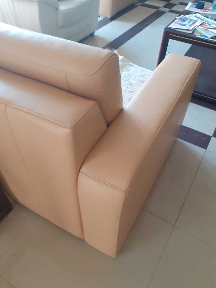 Skórzany komplet wypoczynkowy KLER sofa i 2 fotele nowa cena