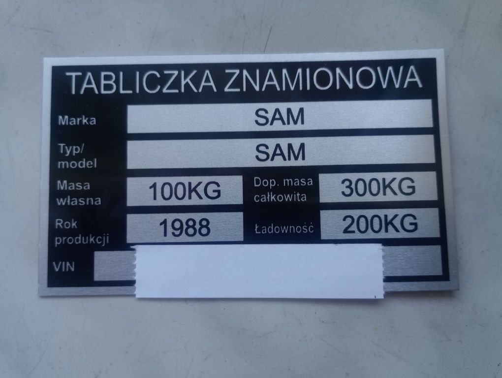 Przyczepka lekka SAM DMC 300KG zarejestrowaną OC-pozostalosci...