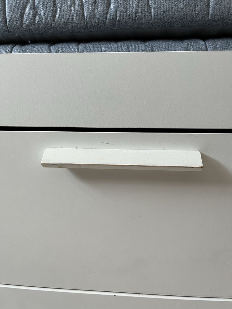 Sprzedam łóżko Ikea BRIMNES - białe - 2 materace jak nowe