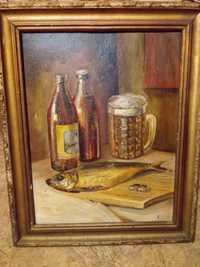 Картина Натюрморт "Пиво" 59 × 48 см. Масло.