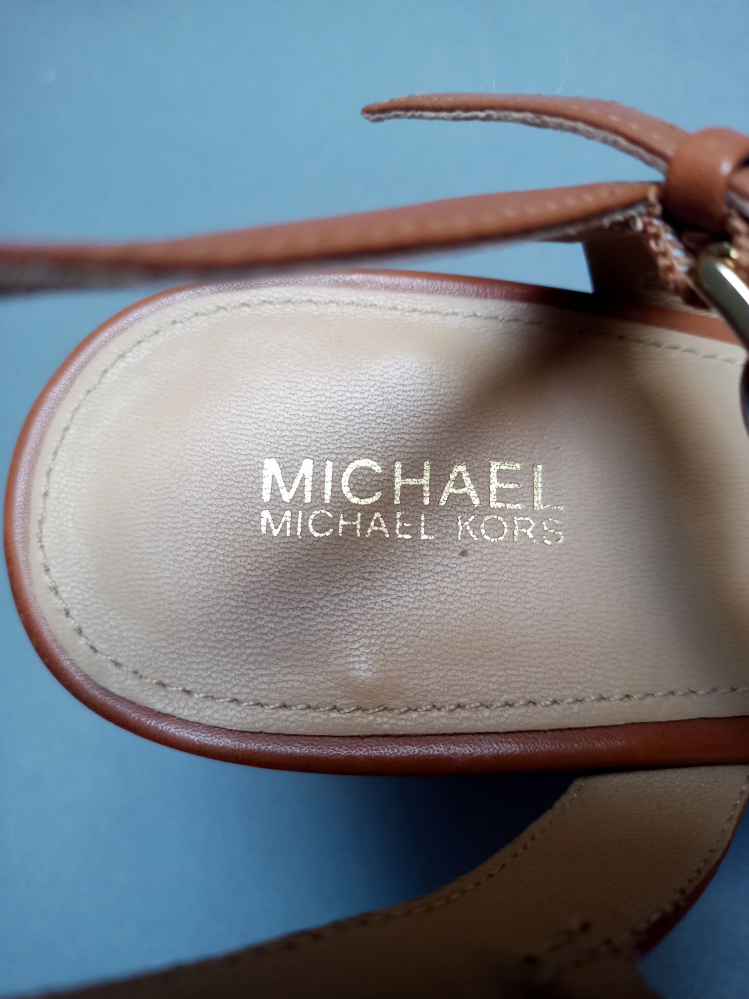 MICHAEL KORS Buty espadryle koturna haftowane Michael Kors