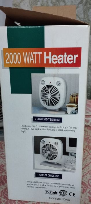 Електрообігрівач потужність 2000 ват.