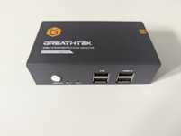 GREATHTEK Przełącznik KVM 2 monitory 2 porty 4K USB 2.0
