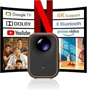 Inteligentny projektor WiFi & Bluetooth 1080P Czarny