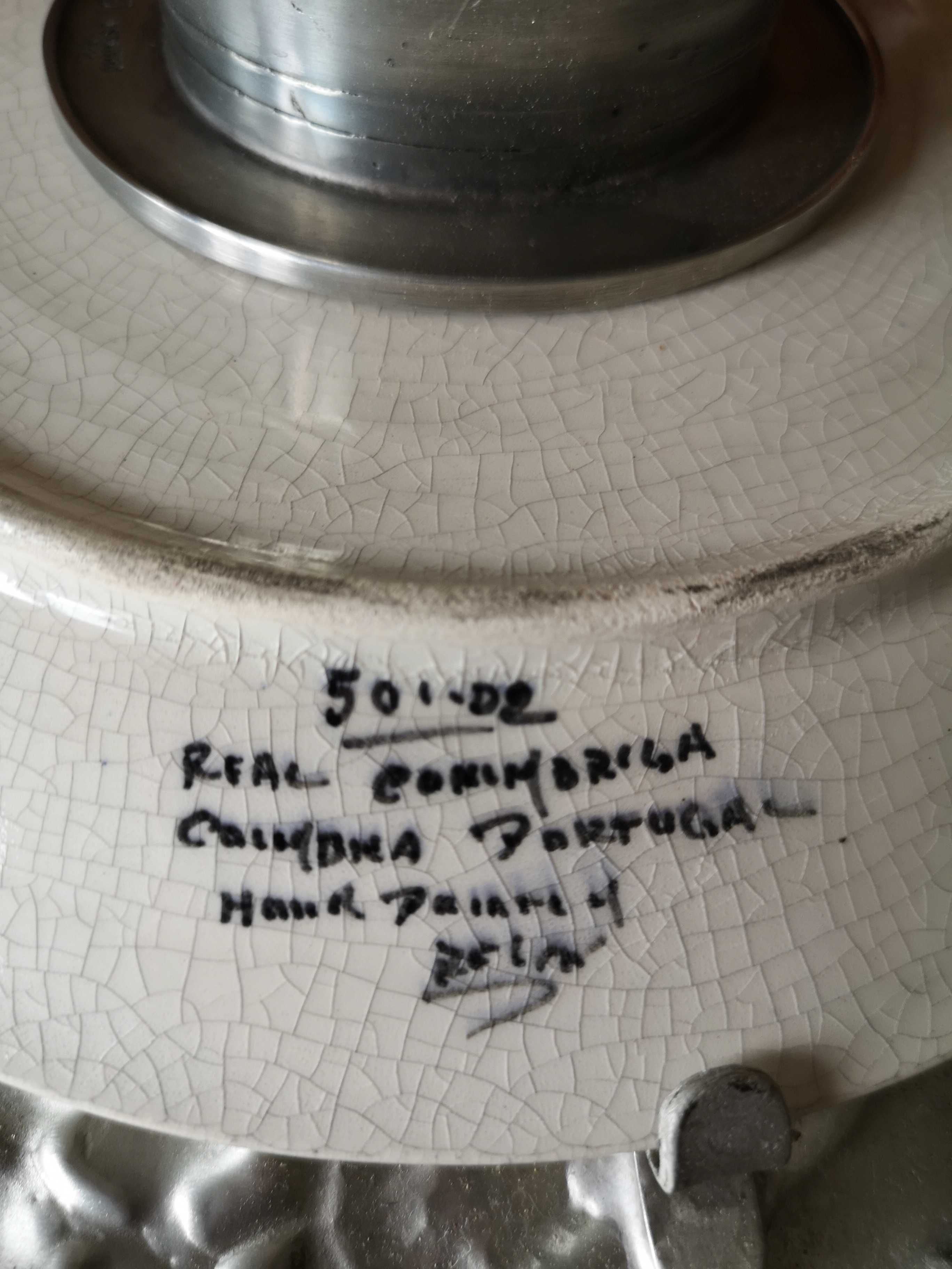 fruteira em porcelana e estanho