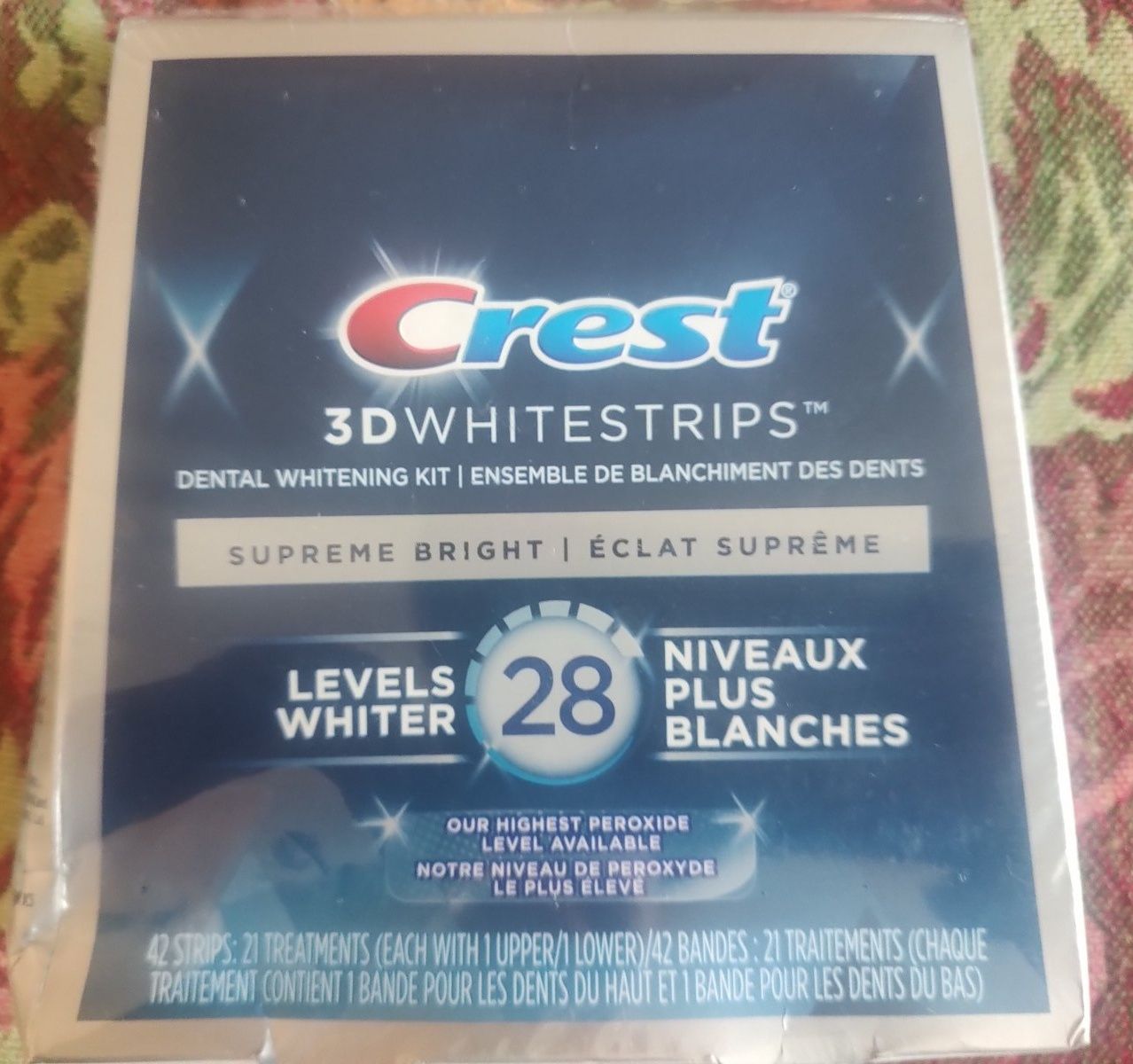 Crest 3D Supreme Bright whitestrips 28 полоски для отбеливания-Канад