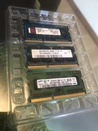 Memórias DDR3 portátil várias capacidades