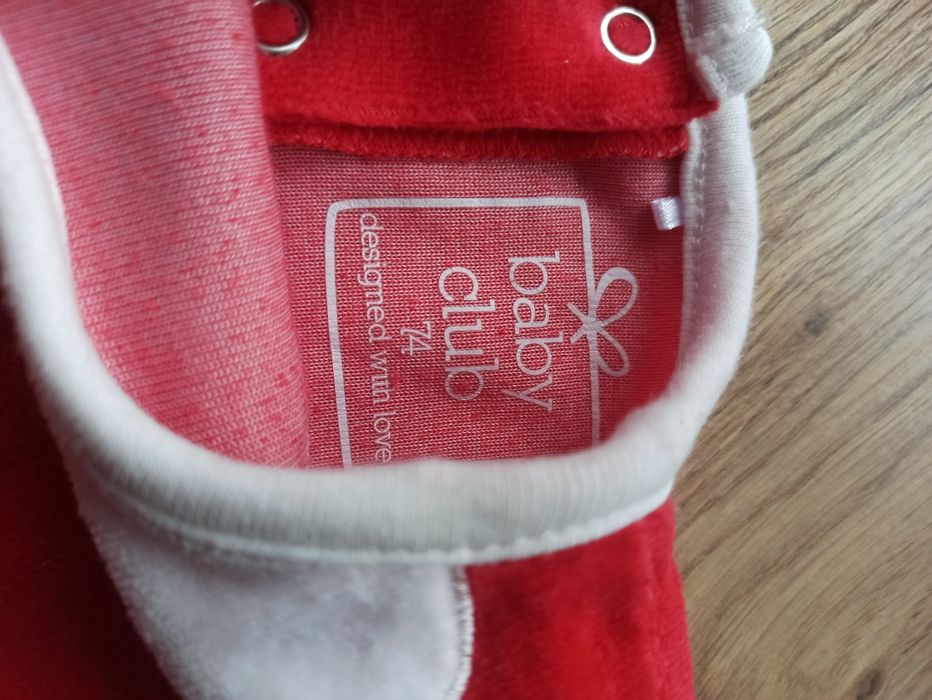 Strój świąteczny pajacyk Mikołaj Święta 74