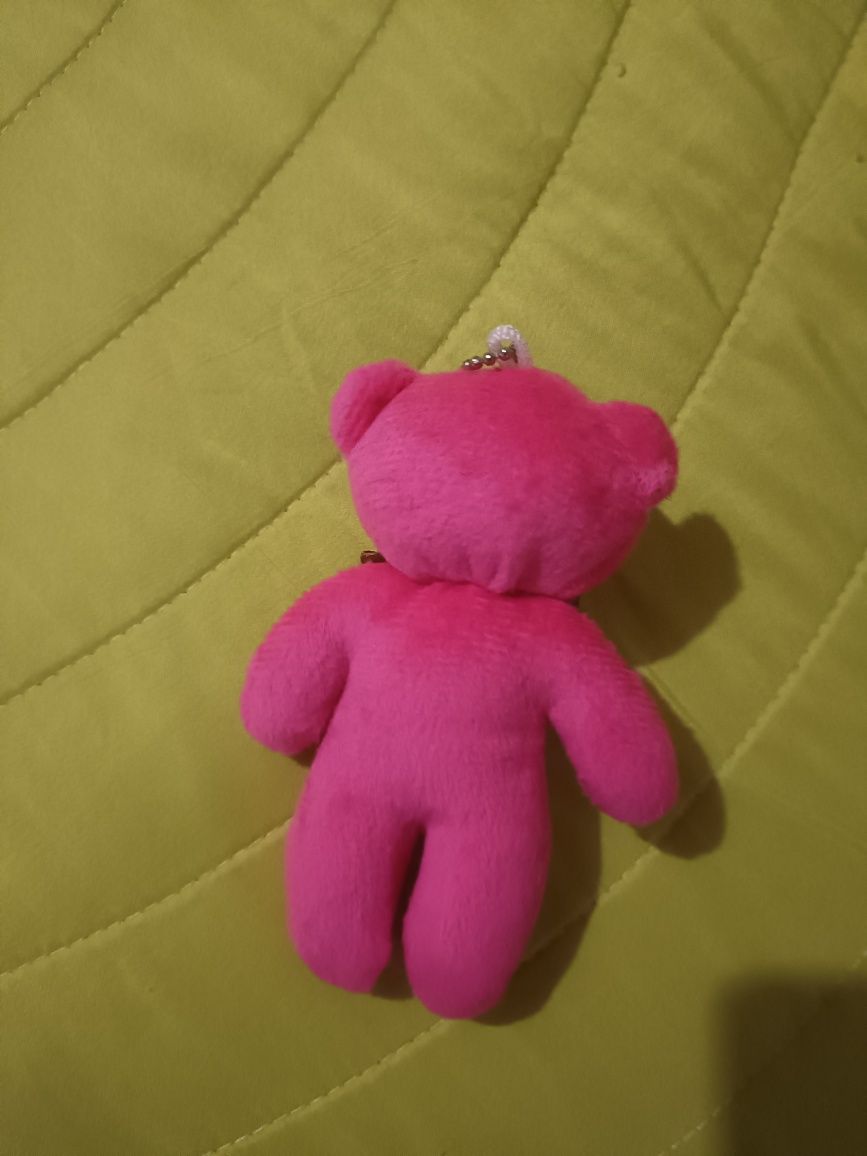 Peluche ursinho cor rosa escuro de 12 cm ( Portes grátis)