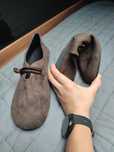 Buty typu barefoot elegancie jak zamsz brązowe na boso