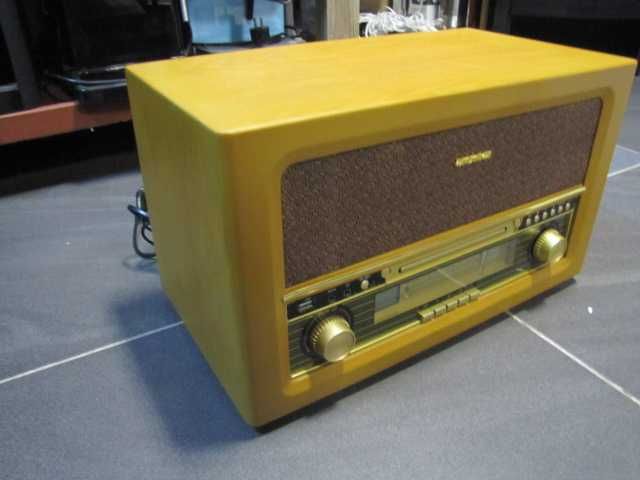 Wieża stereo styl retro drewno CD FM USB MP3  Auna Belle Epoque 1906