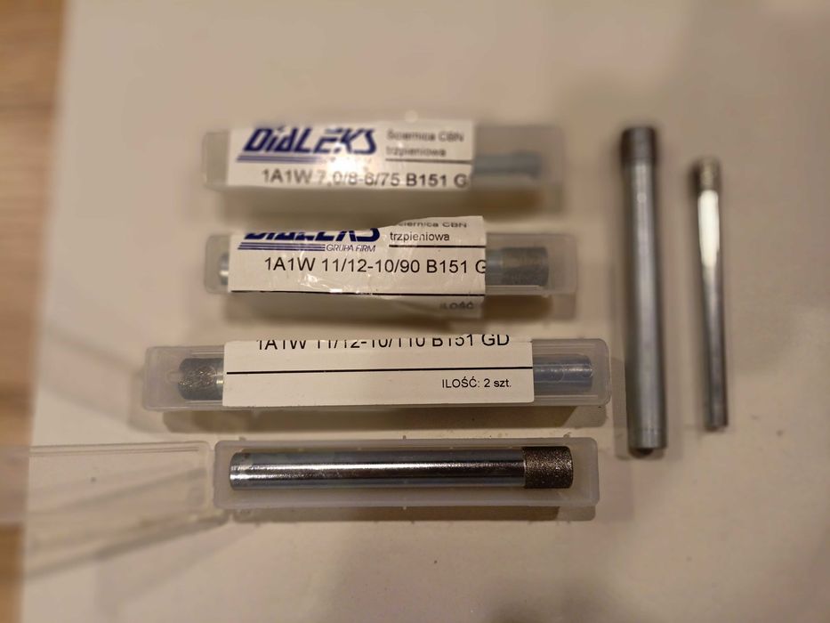 ściernice diamentowe szlifierskie trzpieniowe pilnik komplet 6 szt