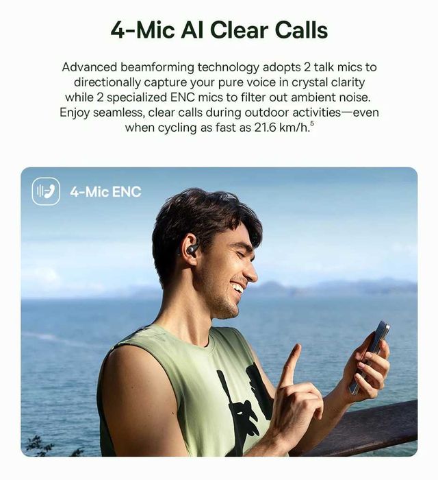 Навушники Baseus Eli Sport 2 Open-Ear True Wireless Earbuds