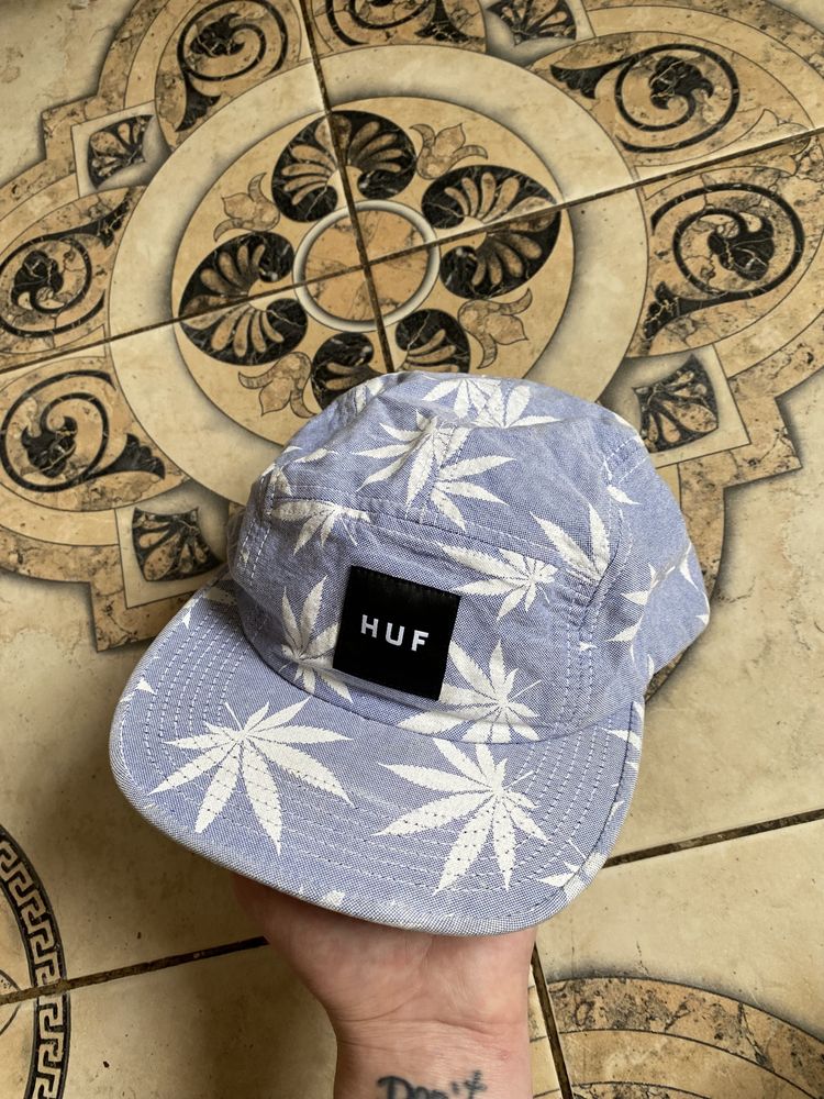 Мужская пятипанельная кепка бейсболка HUF canabis monogram U.S.A.